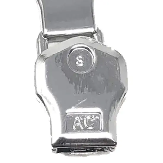 Zipper Pull &ndash; Square Glossy Metal 8MM in Silver {3}