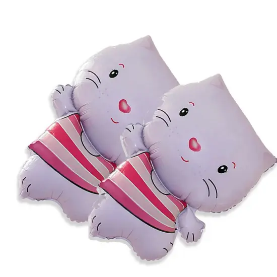 Little Cat Fuchsia Foil Balloon Large Shape 31" {2}