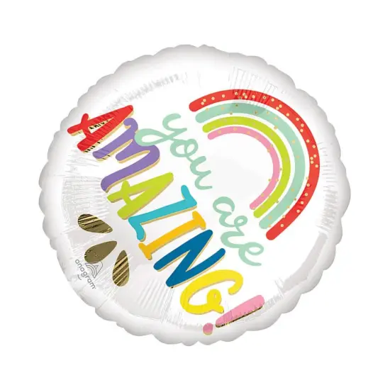 Anagram&reg; 17 Inch You Are Amazing Rainbow Balloon {2}