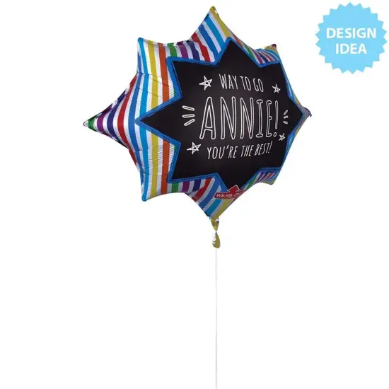 Anagram&reg; 35 Inch Multi Stripe Burst Balloon {6}