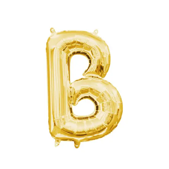 Anagram&reg; 16" Gold Letter B Balloon Air Fill Only Foil Mylar {1}