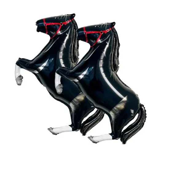 32" Black Horse Foil Balloon Farm Party Decoration {6}