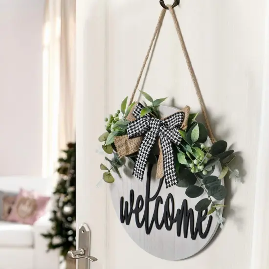 10Pcs 12 Inch Wood Circles for Crafts, Unfinished Wood Blank Wooden Door Hanger Sign {5}