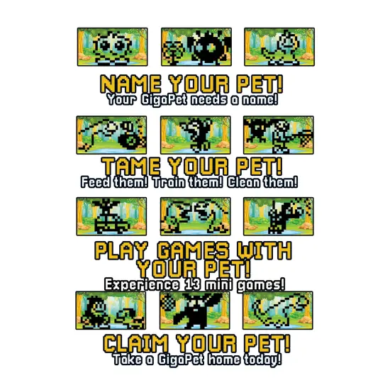 GigaPets: Cryptids - 3 Pets In 1, Multiple Evolutions, BigFoot, MothMan & Nessy, Virtual Interactive Pet Keychain, Uncover The Secrets, Kids Ages 5+ {4}