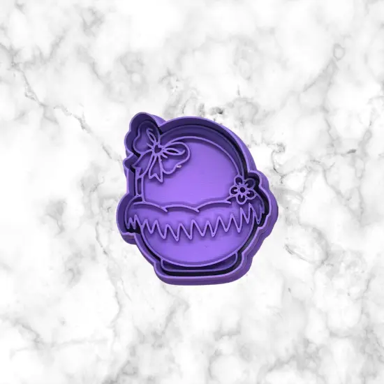 Easter Basket with Grass and Bow Cutter and Embosser {3}