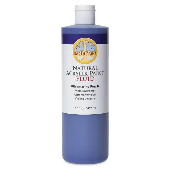 Natural Earth Paint Natural Fluid Acrylik Paint - Ultramarine Purple, 473 ml {1}