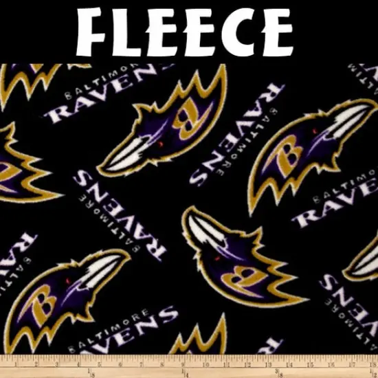 Licensed NFL Baltimore Ravens Fleece 6231-D Fabric by the Yard {1}