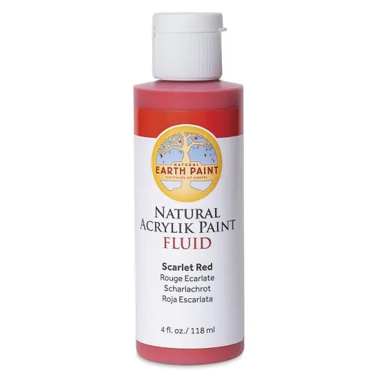 Natural Earth Paint Natural Fluid Acrylik Paint - Scarlet Red, 118 ml {1}