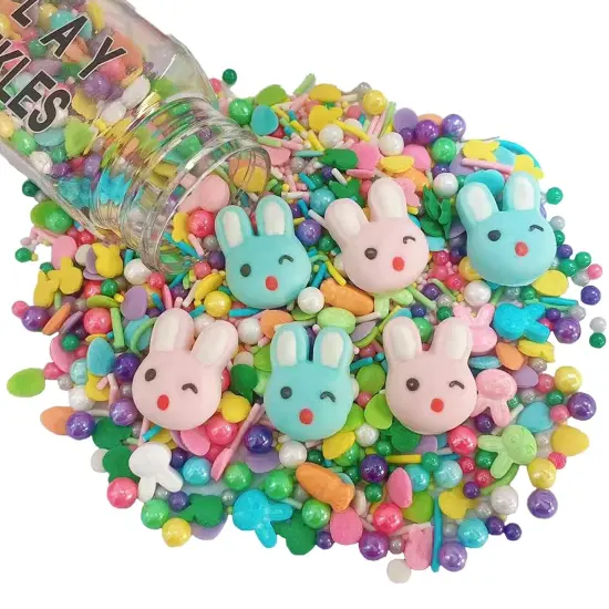 Easter Sprinkles Edible Rabbit Bunny Carrot Sugar Pearls for Easter Cake Decorating Baking Cookie Cupcake Toppers Decorations Easter Valentine Halloween Birthday Supplies {2}