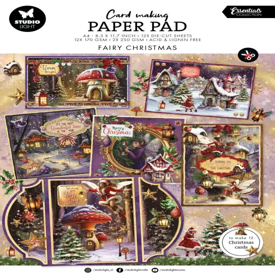 Studio Light Card Making Pad 8.27"X11.58" 14/Pkg-Fairy Christmas {1}