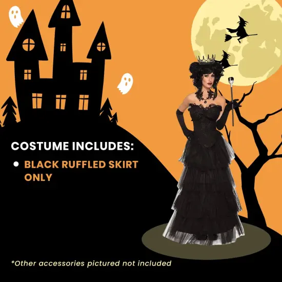 Evil Queen Women's Black Costume Skirt - Standard {6}