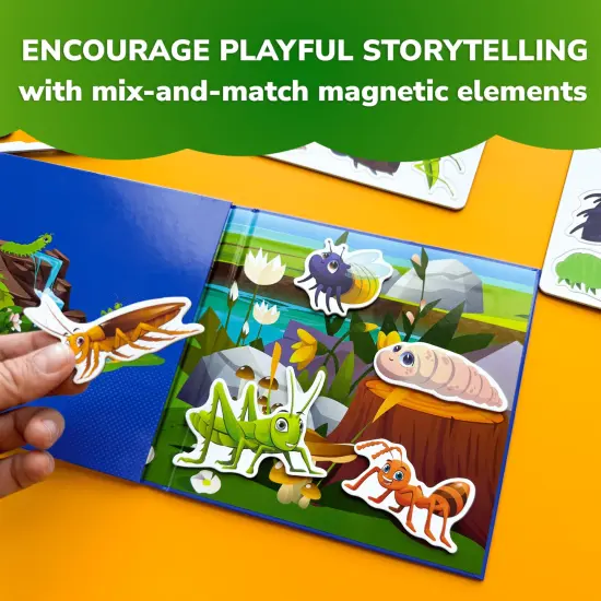 Travel Magnetic Book 20+Pcs for Kids | Bugs {4}