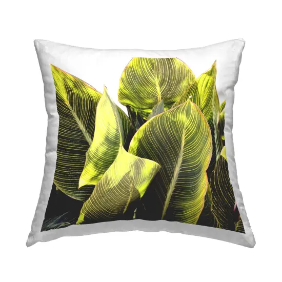 Lush Green Leaves Design by Emily Navas Throw Pillow  {1}
