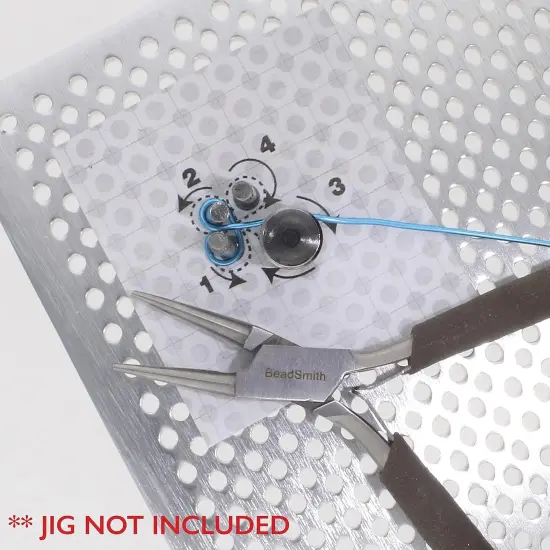 The Beadsmith Wig-Jig Peg Kit &ndash; 30pc Metal Pegs and Rounds in 2 Sizes Each w/Storage Case, Use w/Wig-A-Ma-Jig Deluxe {5}