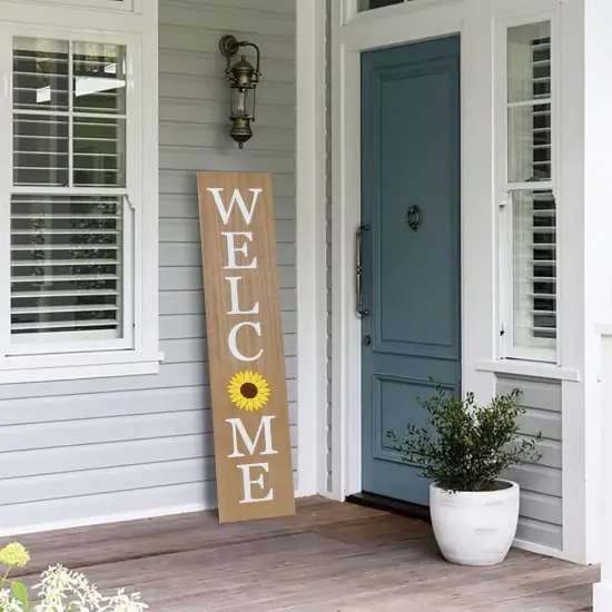 Wooden Porch Welcome Sign (Wood) {5}