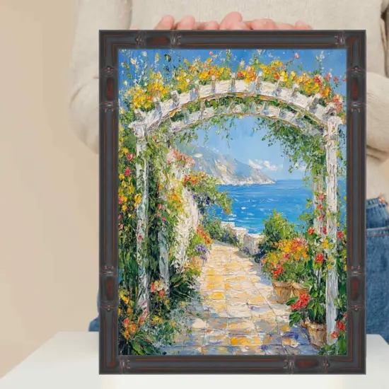 Slim Dark Bamboo Wood Picture Frame 15x15 frame {7}