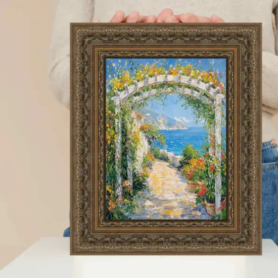 Wide Luxury Vintage Antique Gold Picture Frame 27x27 frame {2}