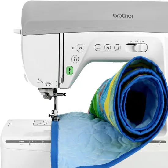 Brother NQ3550W Sewing & Embroidery Machine, 6" x 10" Field Size, 291 Sewing Stitches, Includes BES Lettering Software + Brother Magnetic SAMF180 Hoop + Mr. Vac & Mrs. Sew - Embroidery + Sewing Videos {5}