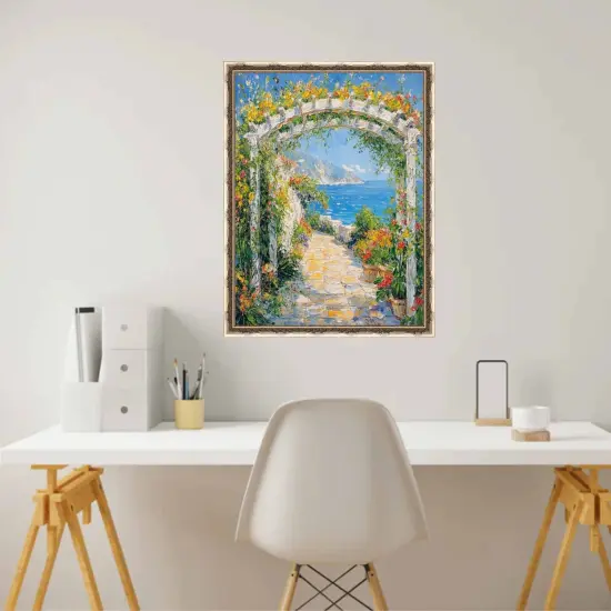 Slim Silver Leaf Bead Design Picture Frame 20x24 frame {4}