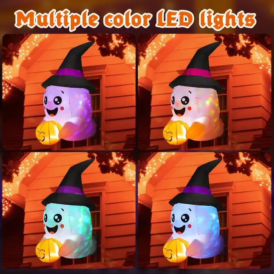 Halloween Inflatables Window Ghost Built-in LED,Inflatable Outdoor {2}