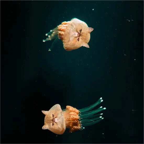 Jellycats by Pixelmated Animals 13" x 13" Framed Wall Art {2}