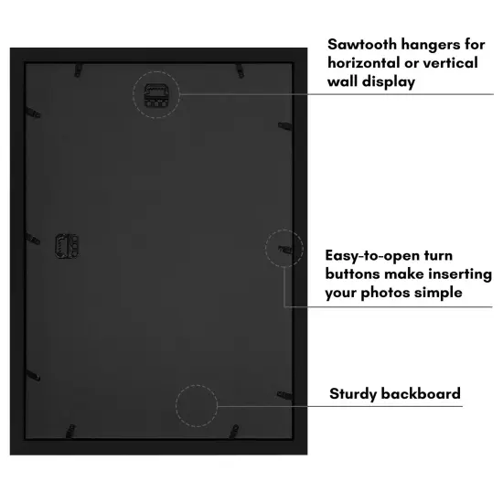Americanflat 14x20 Collage Picture Frame - Fits Nine 4x6 Photos or One 14x20 Photo {12}