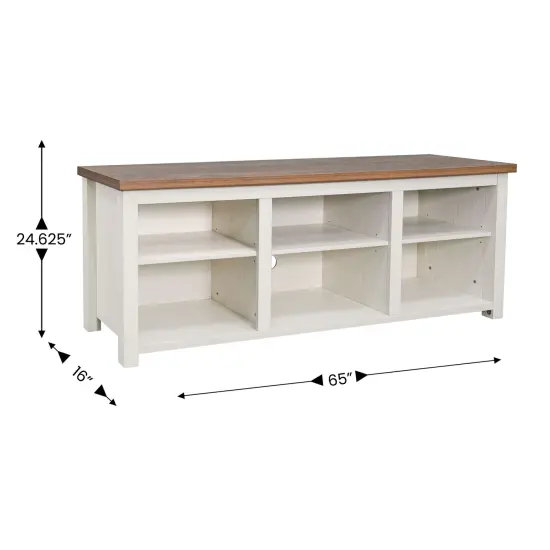 Merrick Lane Fincastle 6 Cubby 65" TV Stand for up to 80" TV's {4}