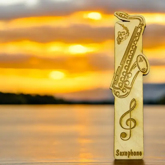 Bookmark - Saxophone - birch wood {4}