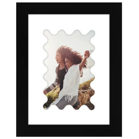 Americanflat Picture Frame with Wavy Mat - Ideal for Any Room, Living Rooms, Dorm Room {7}