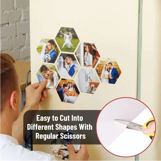 10 Pieces Adhesive Magnetic Sheets, 4" x 6", , with Adhesive Backing, Flexible Picture Magnets, Cuttable Magnetic Sheets. {5}