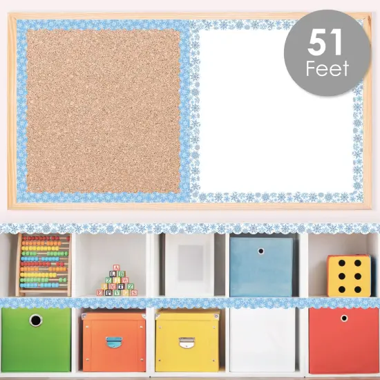 Big Dot of Happiness Winter Snowflakes - Scalloped Classroom Decor - Bulletin Board Borders - 51 Feet {3}