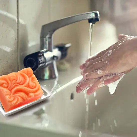 2 Pck 4-Cavity Ocean Wave Soap Mold/Silicone Sea Wave Cake Pan for Jelly Pudding Mousse Mould/DIY Handmade Nautical Cloud Swirls Pattern Soap Mold for Goat Milk Soap (3.5 Oz Cavities) {5}