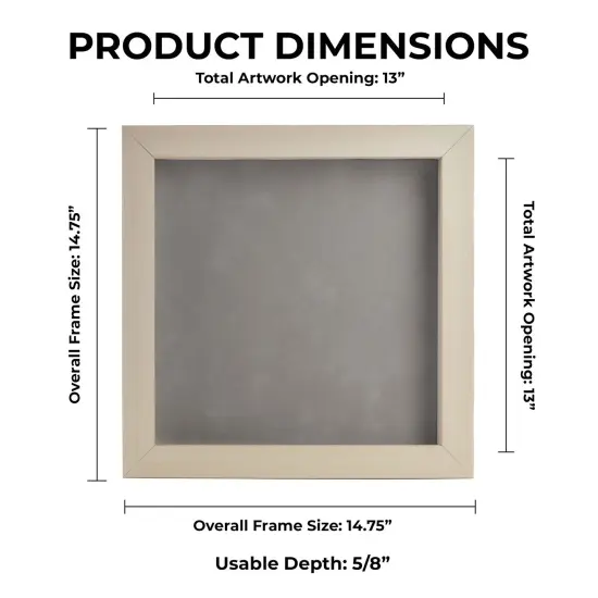 Natural Whitewash Wood Shadow Box Frame with Acrylic Front - Light Brown Suede Backing, 30 Sizes {1}