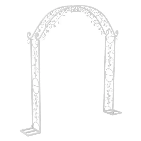 Large Rust-proof Wedding Arch Garden Arbor Curved Metal Garden Arch Trellis {1}