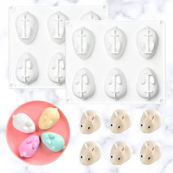2 Mini 3D Bunny Molds {1}