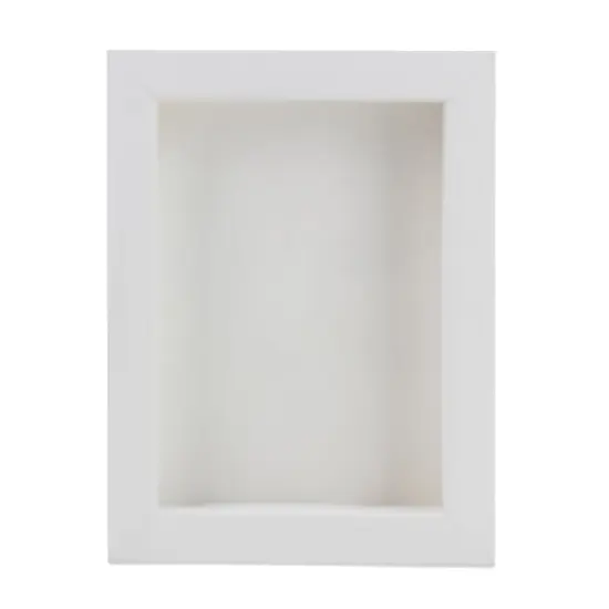 Classic White Wood Shadown Box Frame with Acrylic Front - White Suede Backing, 30 Sizes {4}