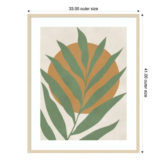 Floral and tropical 3 by Vitor Costa Wood Framed Wall Art Print {4}