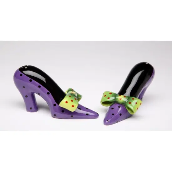 Ceramic Blue Shoes Salt and Pepper Shakers, Kitchen Decor, Gift for Her, Shoe Lover Gift {3}