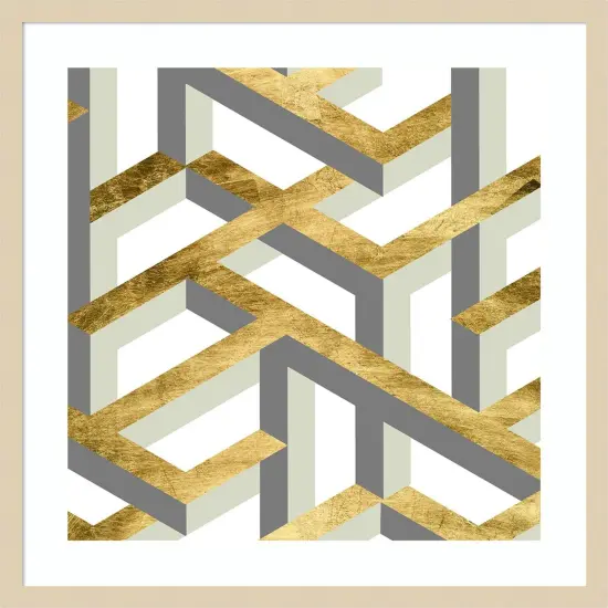 Geometric Landscape IV by Melissa Wang Wood Framed Wall Art Print {1}
