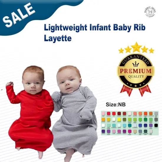 Rabbit Skins&reg; Lightweight Infant Baby Rib Layette White {3}
