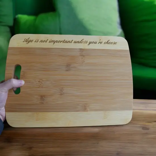 Age is not important unless you're cheese Cutting Board Bamboo CTCBTT14 {5}