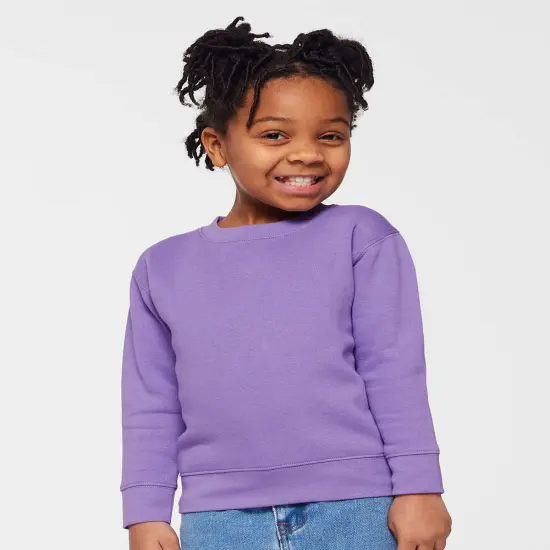 Rabbit Skins&reg; Cozy Toddler Fleece Crewneck Sweatshirt - 3317 Navy {8}