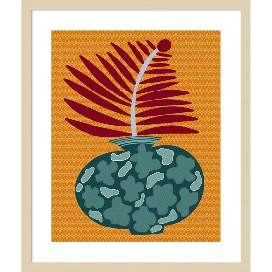 Snappy Botanical II by Regina Moore Wood Framed Wall Art Print {1}