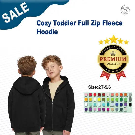 Rabbit Skins&reg; Toddler Full Zip Fleece Long Sleeve Hoodie - 3346 Navy {3}
