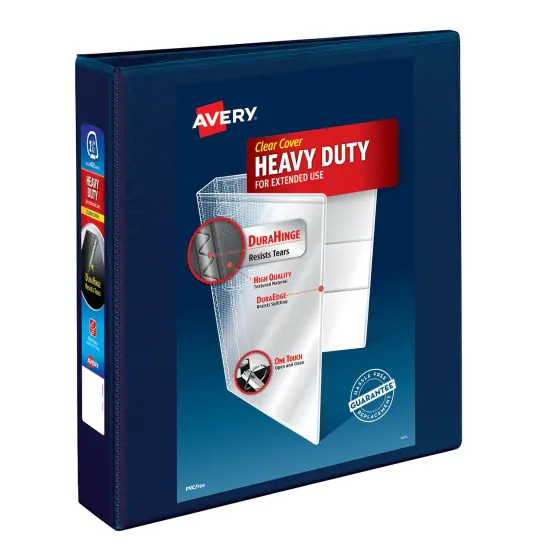 Avery Heavy-Duty View 3 Ring Binder, 1.5" One Touch EZD Rings, 1 Navy Blue Binder (79805) {1}