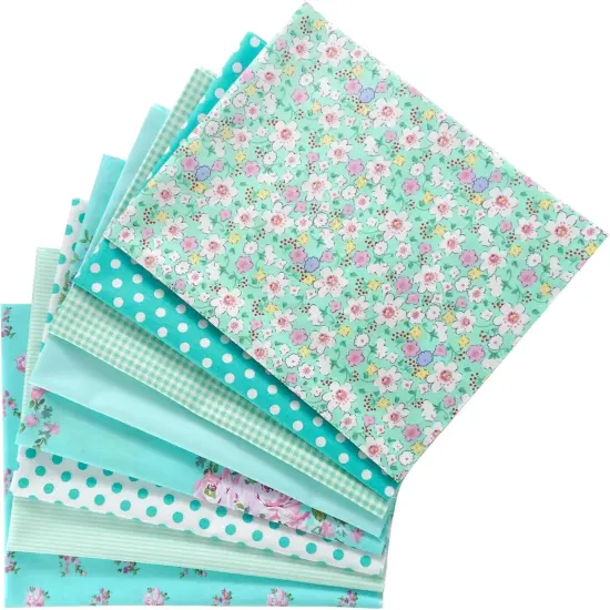 8pcs Craft Fabric Bundle 100% Cotton Quilting Fabric 18x22 Inches {2}