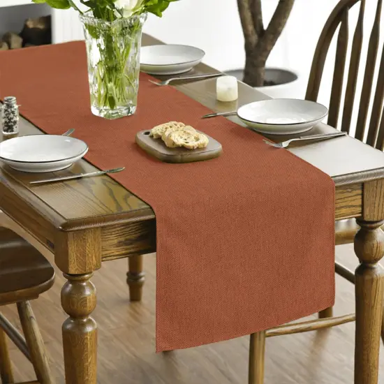 Rusty Orange Fall Table Runner {2}
