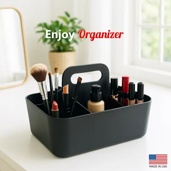 Enjoy Organizer | 3 Small Stackable and Portable Simple 6-Compartment Art Caddy Storage- Made In USA {4}