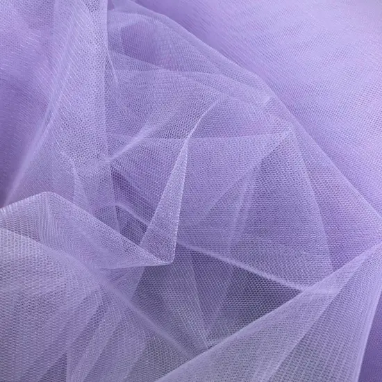 1 Yard 2-Way Stretch Nylon Net Mesh Fabric, 60" Width Lightweight Sheer Mesh for Gowns, Dancewear & Costumes Lavender {1}