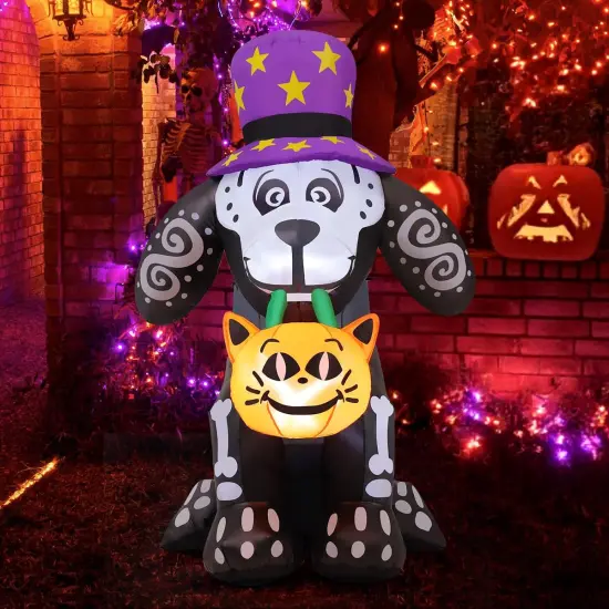 5.5 FT Tall Halloween Inflatables with Built-in LED Outdoor Decorations {1}